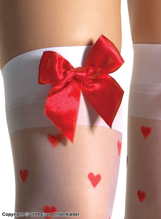 Stockings with harts and bows, plus size